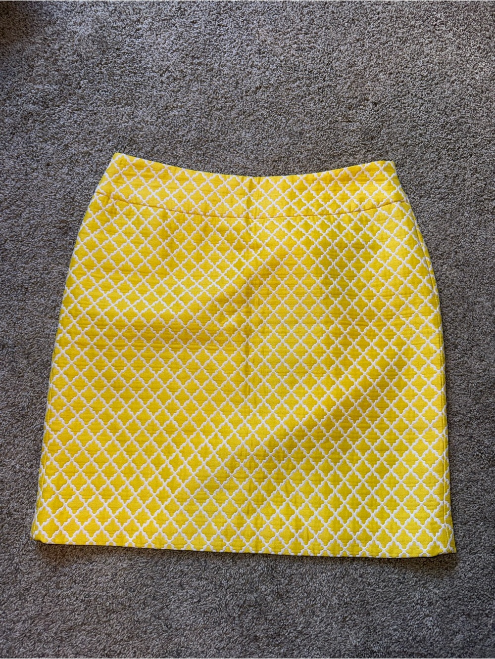 Ann Taylor Yellow Patterned Women's Skirt
